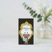 キュートハニーポットビーハイブ水玉模様 名刺 (スタンド正面)