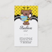 キュートハニーポットビーハイブ水玉模様 名刺 (裏面)