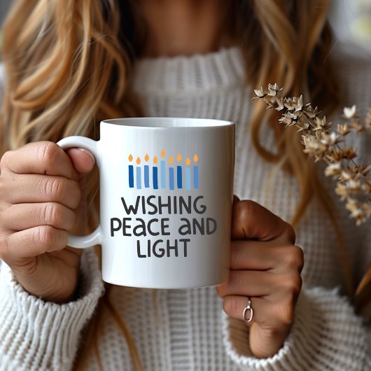 キュートハヌカマグおもしろいタイポグラフィ コーヒーマグカップ