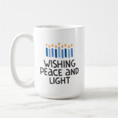 キュートハヌカマグおもしろいタイポグラフィ コーヒーマグカップ (左)