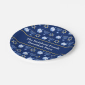 キュートハヌッカドレイデル(ユダヤ教)メノラーパターカスタムンパーティー ペーパープレート (アングル)