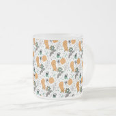 キュートハロウィンドルズパンプキン幽霊こうもりパターン フロストグラスマグカップ (正面右)