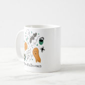 キュートハロウィンドードルズパンプキン幽霊こうもり コーヒーマグカップ (正面左)