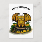 キュートハロウィーンこうもり エンクロージャーカード (正面)