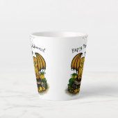 キュートハロウィーンこうもり カフェラテマグ (正面)