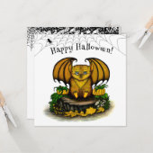 キュートハロウィーンこうもり カード (正面/裏面インサイチュ)