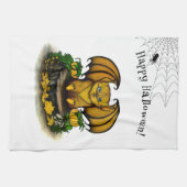 キュートハロウィーンこうもり キッチンタオル (横)