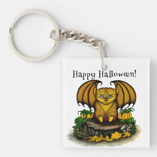 キュートハロウィーンこうもり キーホルダー (正面)
