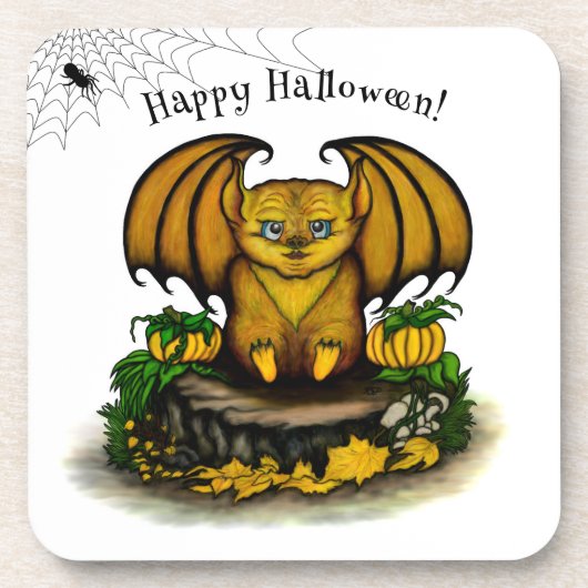 キュートハロウィーンこうもり コースター (正面)