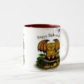 キュートハロウィーンこうもり ツートーンマグカップ (正面右)