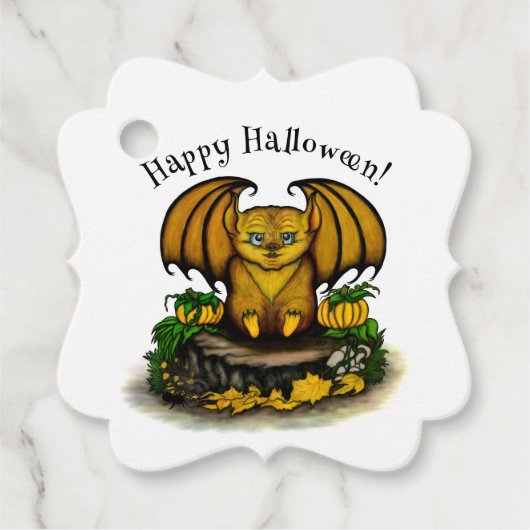 キュートハロウィーンこうもり フェイバータグ (正面)