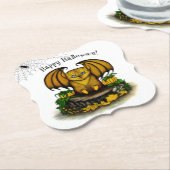 キュートハロウィーンこうもり ペーパーコースター (アングル)