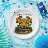 キュートハロウィーンこうもり ペーパープレート (パーティー)