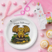 キュートハロウィーンこうもり ペーパープレート (パーティー)