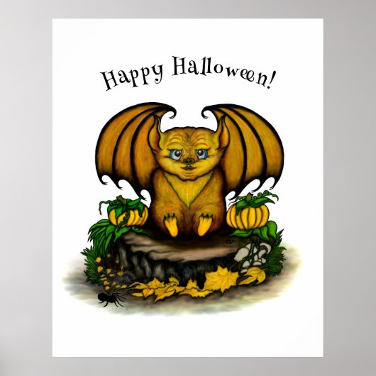 キュートハロウィーンこうもり ポスター (正面)