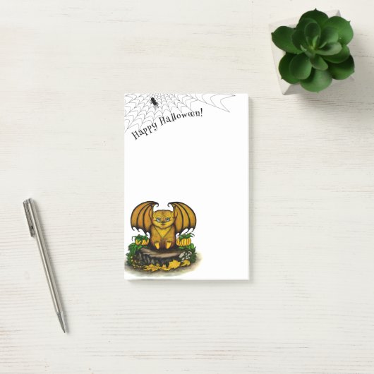 キュートハロウィーンこうもり ポストイット (オフィス)