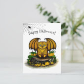 キュートハロウィーンこうもり ポストカード (スタンド正面)