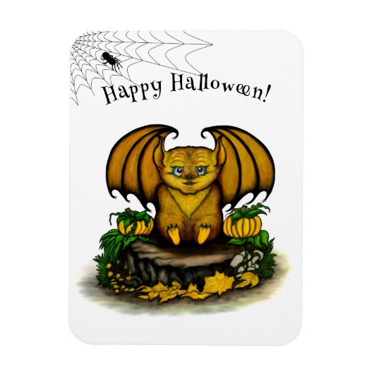 キュートハロウィーンこうもり マグネット (縦)