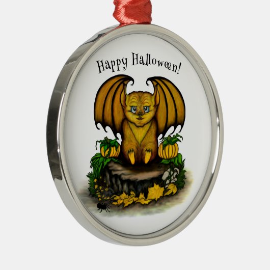 キュートハロウィーンこうもり メタルオーナメント (右)