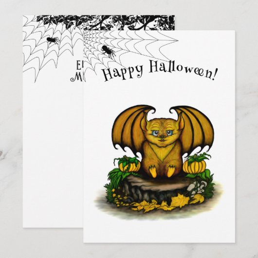キュートハロウィーンこうもり メニュー (正面/裏面)