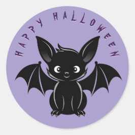 キュートハロウィーンこうもり ラウンドシール