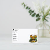 キュートハロウィーンこうもり 名刺 (スタンド正面)