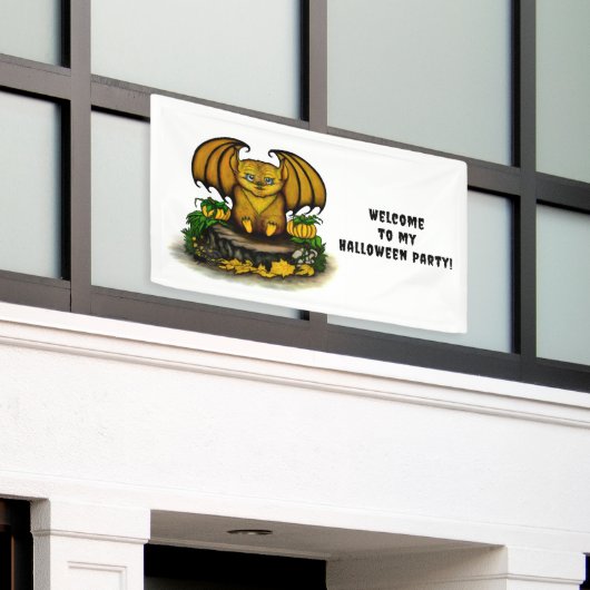 キュートハロウィーンこうもり 横断幕 (ビルの外側)