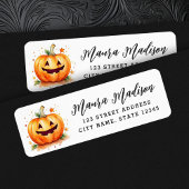 キュートハロウィーンのカボチャのちょうちんハロウィーン差出人住所 ラベル