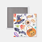 キュートハロウィーンイラストレーション マグネット (正面/裏面)