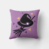 キュートハロウィーンウィッチブルーム紙吹雪 クッション (裏面)