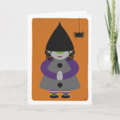 キュートハロウィーンウィッチ格言 空白の カード (正面)