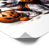 キュートハロウィーンウェスティーティウエストハイランドテリアードゥ ポスター (角)