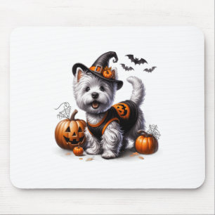 キュートハロウィーンウェスティーティウエストハイランドテリアードゥ マウスパッド