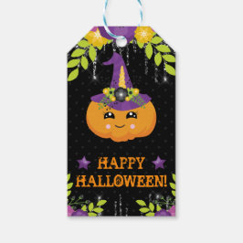 キュートハロウィーンカボチャフローラ ギフトタグ