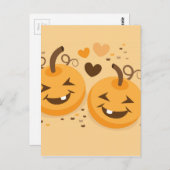 キュートハロウィーンカボチャベビー顔 ポストカード (正面/裏面)