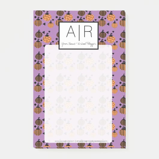 キュートハロウィーンカボチャ紙吹雪 ポストイット (正面)