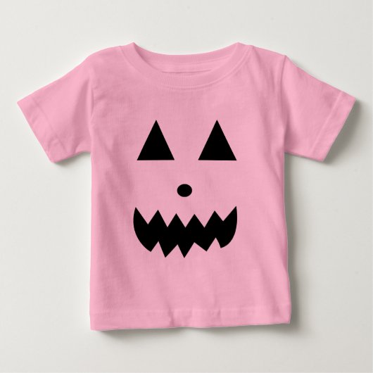 キュートハロウィーンカボチャ顔 ベビーTシャツ (正面)