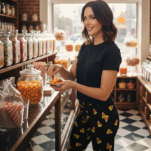 キュートハロウィーンキャンディーコーンレギンス