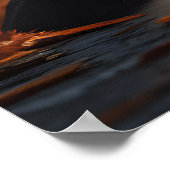 キュートハロウィーンゴールデンレトリエバードグッズ秋 ポスター (角)