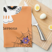 キュートハロウィーンシュガースカル キッチンタオル (四つ折り)