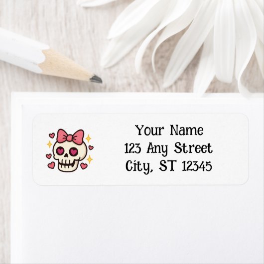 キュートハロウィーンスカル ラベル (インサイチュ)