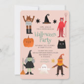 キュートハロウィーンスポオクタキュラーパーティの招待状 招待状 (正面)