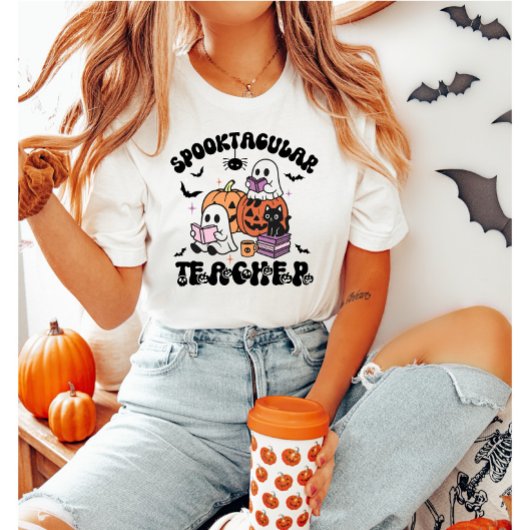 キュートハロウィーンスポオクタキュラー先生 Tシャツ