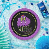 キュートハロウィーンパープルヴァンパイアカップケーキ紙プレート ペーパープレート (パーティー)