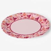 キュートハロウィーンピンクパステル ペーパープレート (アングル)