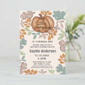 キュートハロウィーンファースト誕生日パステルパーティー 招待状 (スタンド正面)