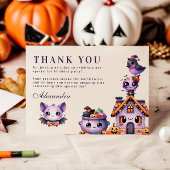 キュートハロウィーンファースト誕生日 サンキューカード