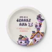 キュートハロウィーンファースト誕生日 ペーパープレート (正面)