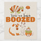 キュートハロウィーンブギフトラベル ワインラベル (シングルラベル)