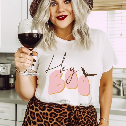 キュートハロウィーンヘイブブブピンクオレンジこうもりおもしろい引用文 トライブレンドＴシャツ